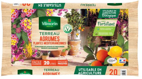 Terreaux, amendements et fumier - Terreau Agrumes Plantes Méditerranéennes - 20 L - face recto